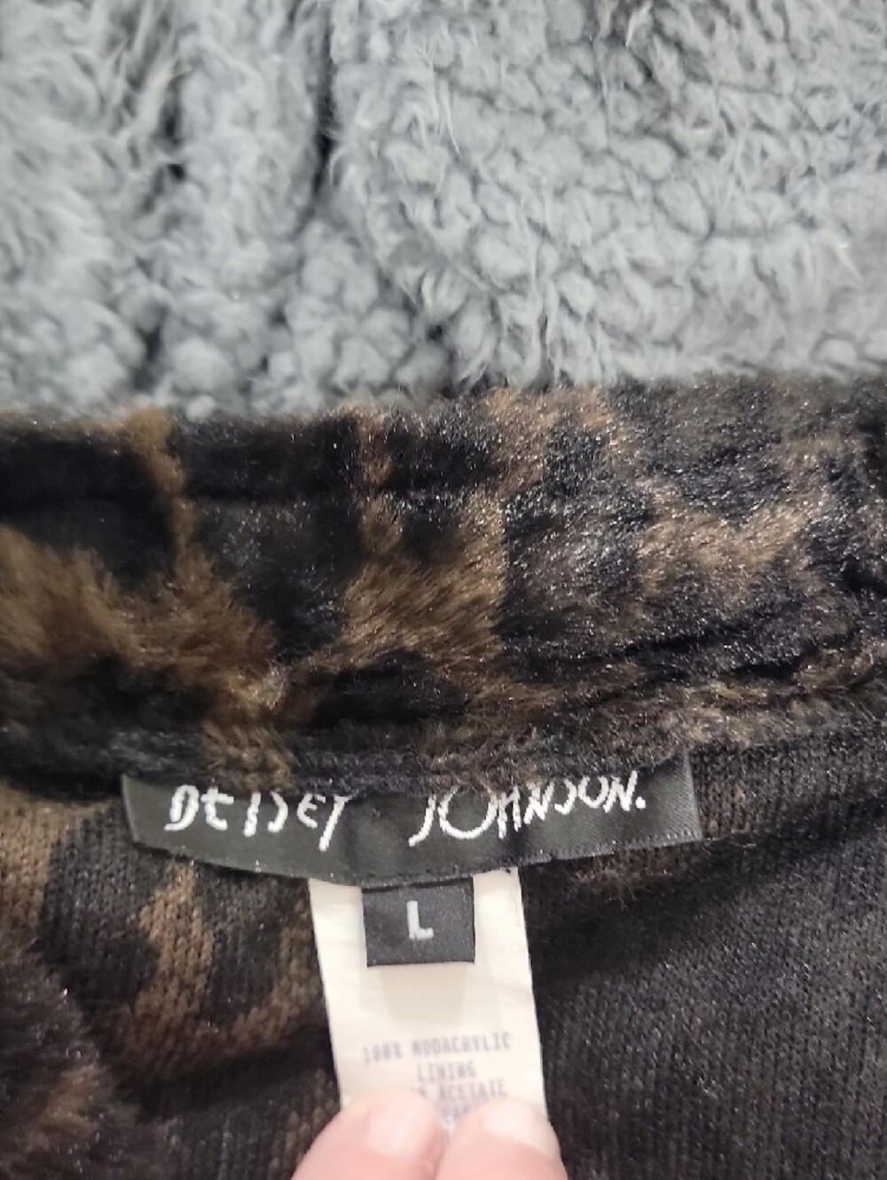 Betsey Johnson Faux Fur Leopard Print Mini Skirt - Black/Brown - Picture 6 of 7